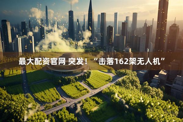 最大配资官网 突发！“击落162架无人机”